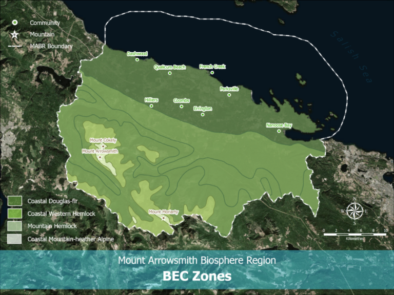 BEC Zones Mount Arrowsmith Biosphere Region