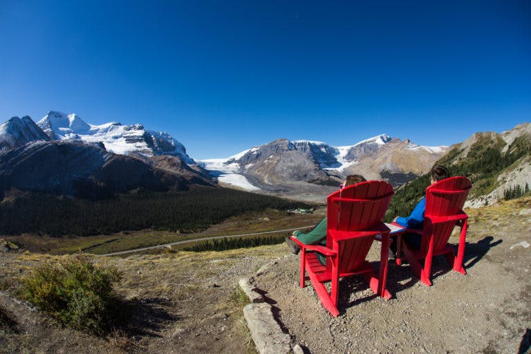 Wilcox Red Chairs at Jasper National Park