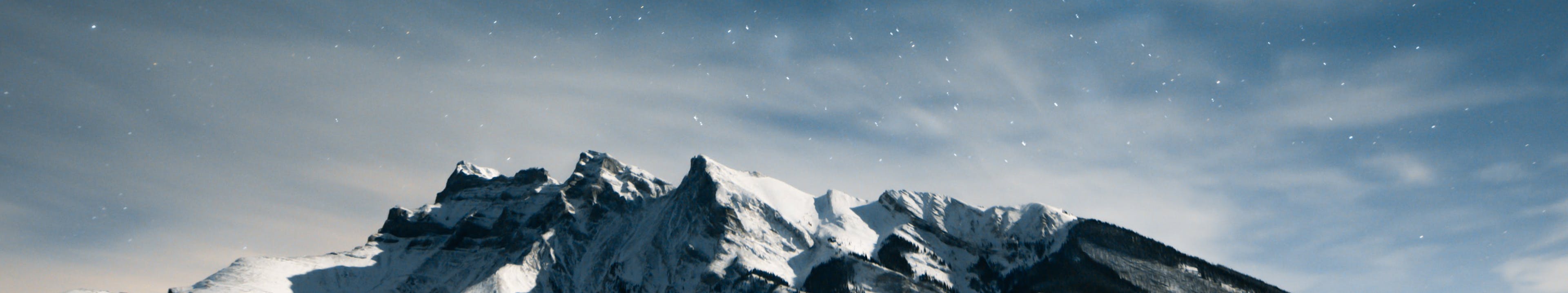 Starry Sky and Mountain Top
