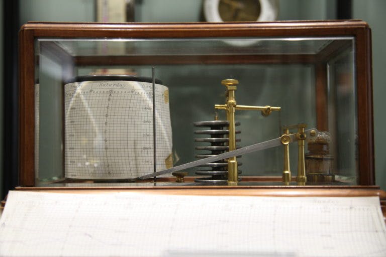 Aneroid Barometer Showing Chart Paper. Photo Courtesy of Campbell Scientific (Canada) Corp.